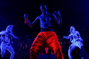 Die Antwoord performs a late night set at the 2014 Bonnaroo Music and Arts Festival during the early morning hours of June 14, 2014. (Matt Masters/MTSU Sidelines)