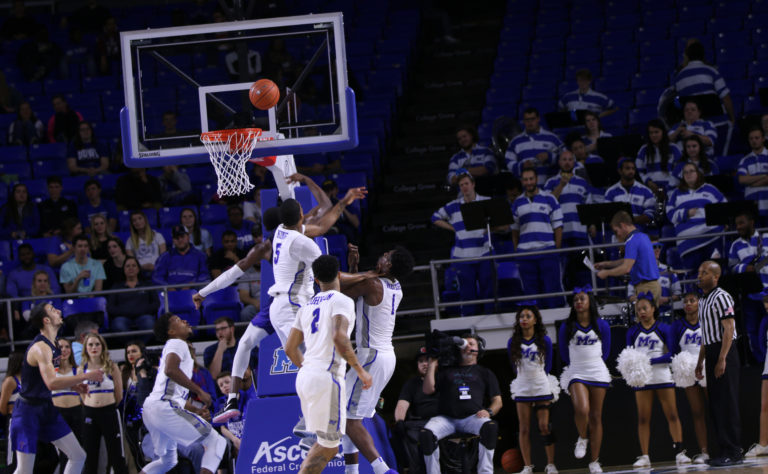Men’s Basketball: Blue Raiders claim top spot in standings with win over ODU
