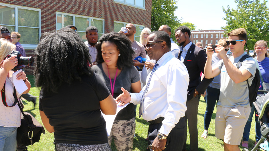 MTSU students protest delay in renaming of Forrest Hall, McPhee explains process