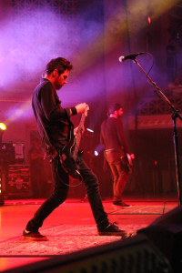 Pete Loeffler, left, and Dean Bernardini, right, of Chevelle perform at the War Memorial Auditorium in Nashville, Tenn. on Tuesday, May 5, 2015. The show was the band's second stop on a co-headlining tour with The Used. (MTSU Sidelines / John Connor Coulston)