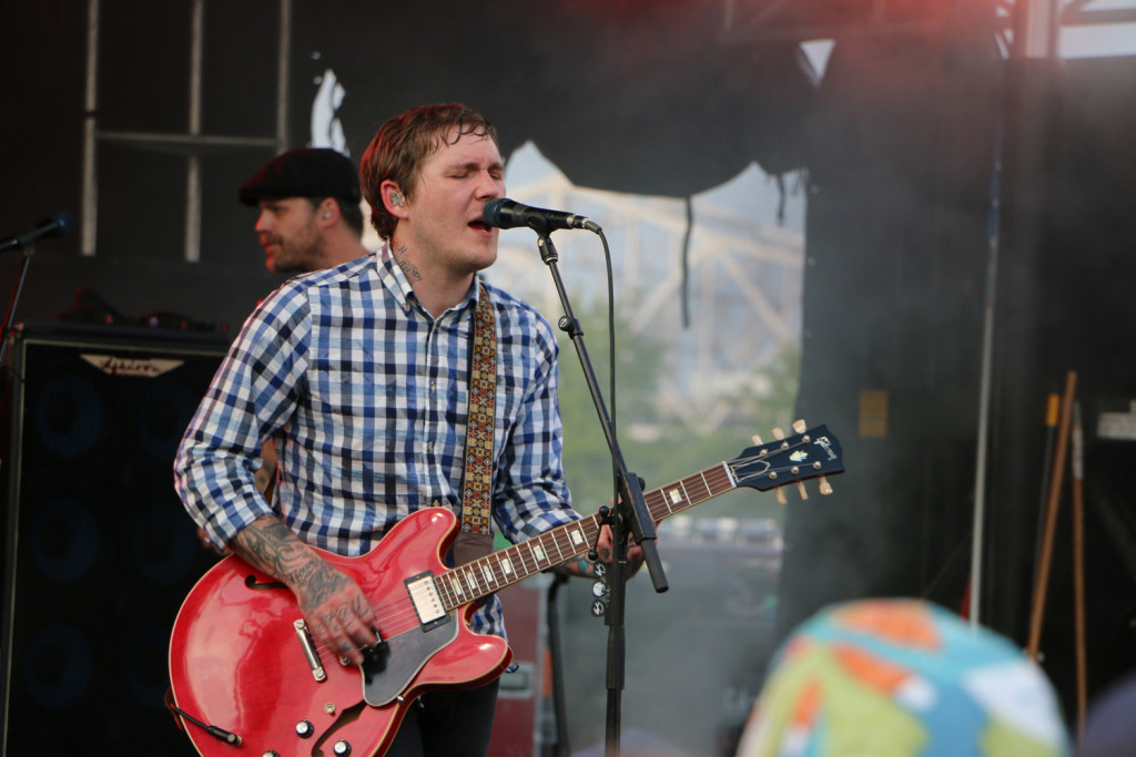 Brian Fallon of the Gaslight Anthem performs at the Forecastle Festival in Louisville, Ky., on Friday, July 17, 2015. (MTSU Sidelines / John Connor Coulston)