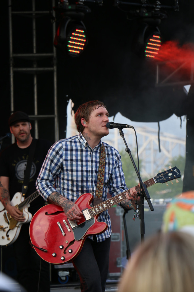 Brian Fallon of the Gaslight Anthem performs at the Forecastle Festival in Louisville, Ky., on Friday, July 17, 2015. (MTSU Sidelines / John Connor Coulston)