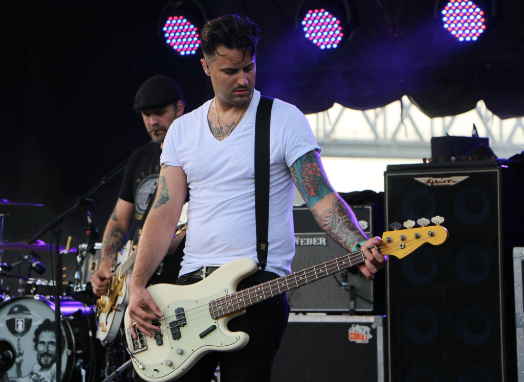 Alex Levine of the Gaslight Anthem performs at the Forecastle Festival in Louisville, Ky., on Friday, July 17, 2015. (MTSU Sidelines / John Connor Coulston)