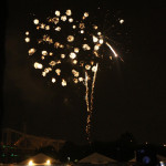 Fireworks go off during Sam Smith's performance at the Forecastle Festival in Louisville, Ky., on Friday, July 17, 2015. (MTSU Sidelines / Dylan Skye Aycock)