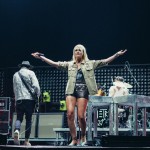 Emily Haines of Metric performs at Bridgestone Arena in Nashville, Tenn. on Wednesday, June 8, 2015, The performance was part of Imagine Dragons' "Smoke + Mirrors" tour. (MTSU Sidelines / Andre Rowlett)