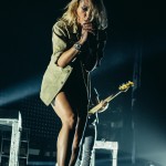 Emily Haines of Metric performs at Bridgestone Arena in Nashville, Tenn. on Wednesday, June 8, 2015, The performance was part of Imagine Dragons' "Smoke + Mirrors" tour. (MTSU Sidelines / Andre Rowlett)
