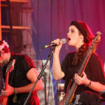 Robbie Arnett, left, and Marlana Sheetz, right, of Milo Greene perform at the Sloss Music & Arts Festival in Birmingham, Ala., on Sunday, July 19, 2015. (MTSU Sidelines / John Connor Coulston)