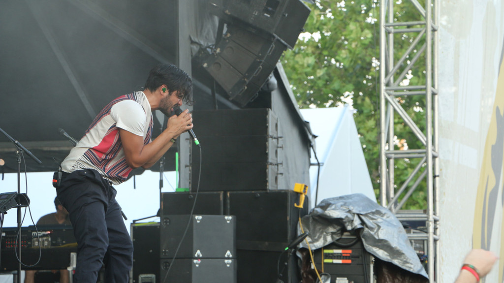Sameer Gadhia of Young the Giant performs at the Sloss Music & Arts Festival in Birmingham, Ala., on Saturday, July 18, 2015. (MTSU Sidelines / John Connor Coulston)