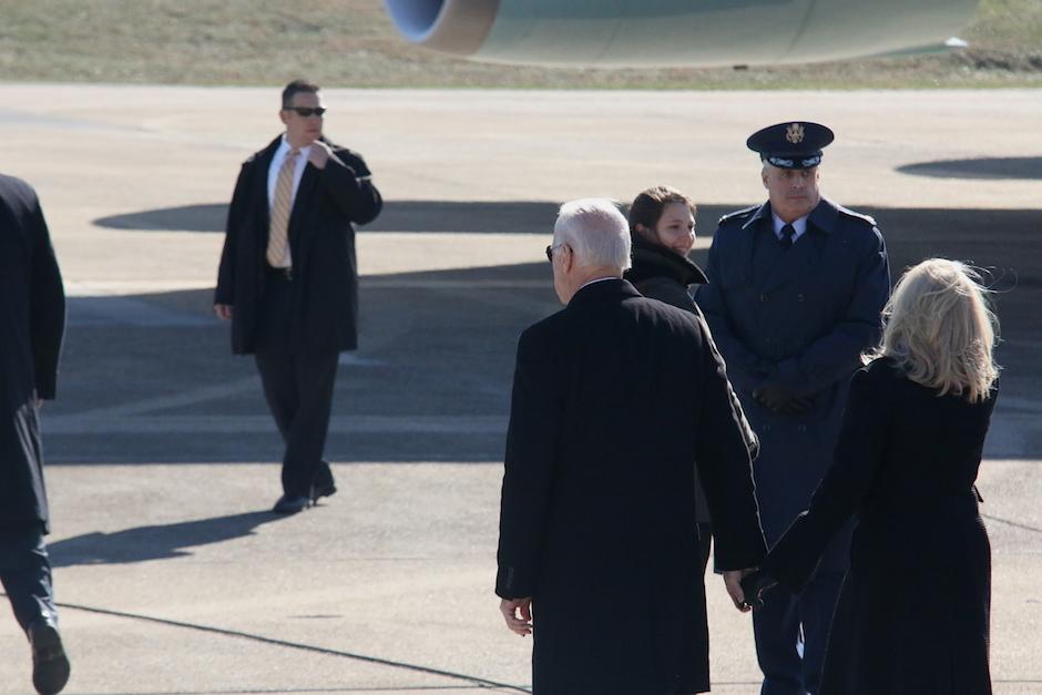 Vice President Joe Biden and Dr. Jill Biden arrived at McGhee Tyson Air National Guard Base on Friday, January 9, 2014 to speak on education at Pellissippi State Community College. (Dylan Skye Aycock/MTSU Sidelines)