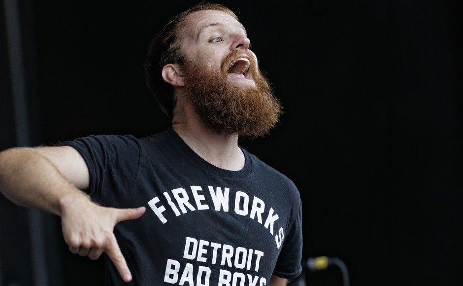 Dan "Soupy" Campbell of The Wonder Years performs during the Nashville, Tennessee stop of the Vans Warped Tour on July, 1, 2015. (MTSU Sidelines / Gregory French)