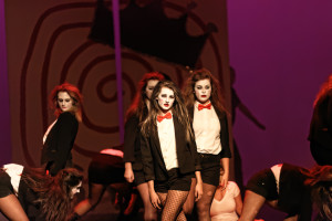 Members of Zeta Tau Alpha competing in Phi Beta Sigma's "Stepping for a Cure" step show Friday, February 14, 2015. All proceeds from the event went to St. Jude's Children Research Hospital. (Greg French / MTSU Sidelines)