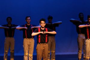 Members of Alpha Tau Omega competing in Phi Beta Sigma's "Stepping for a Cure" step show Friday, February 14, 2015. All proceeds from the event went to St. Jude's Children Research Hospital. (Greg French / MTSU Sidelines)