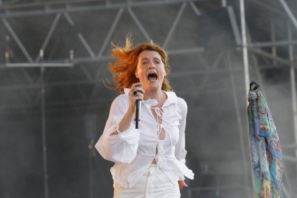 Florence Welch performs with the Machine at the Bonnaroo Music and Arts Festival in Manchester, Tenn. on Sunday, June 14, 2015. (MTSU Seigenthaler News Service / Gregory French)