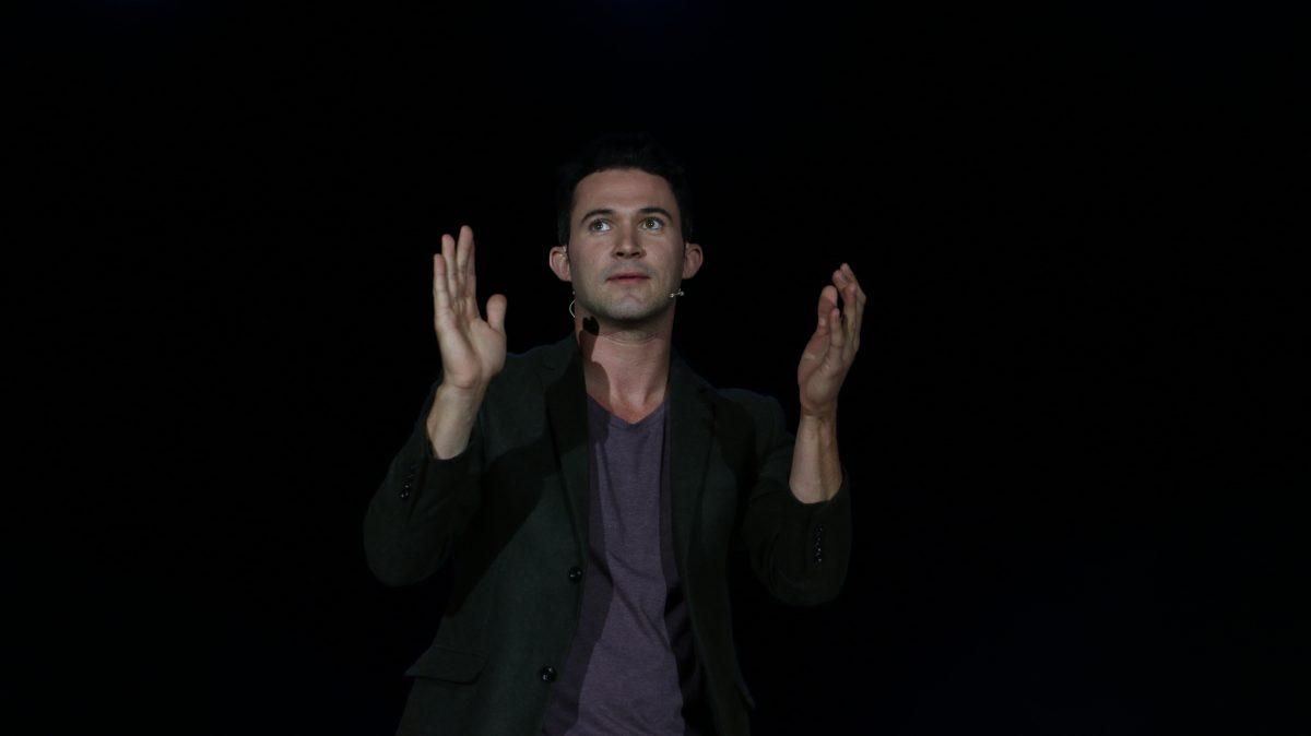 Justin Willman at MTSU's Student Union Ballroom, August 27, 2014. Photo by John Connor Coulston. MTSU Sidelines Lifestyles Editor