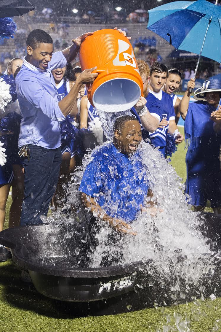 President McPhee accepts ALS Ice Bucket Challenge