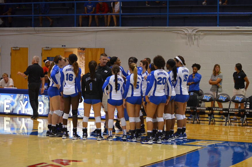 Blue Raider Volleyball Falls 3-0 in Final Game