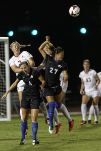 MTSU Blue Raider soccer faced Alabama's Crimson Tide on Sunday night in the Blue Raider's first home game of the season. Photos by Greg French MTSU Sidelines Staff Photographer