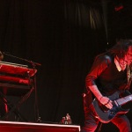 Korn keyboardist Zac Baird, left, and guitarist James "Munkey" Shaffer performat Bridgestone Arena in Nashville, Tenn. on Friday, Nov. 22, 2014. The band was opening for Slipknot on their "Prepare for Hell" Tour. (MTSU Sidelines/Matt Masters)