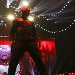 Slipknot frontman Corey Taylor performs at Bridgestone Arena in Nashville, Tenn. on Friday, Nov. 22, 2014. The band was playing a headlining show on their "Prepare for Hell" Tour. (MTSU Sidelines/Matt Masters)