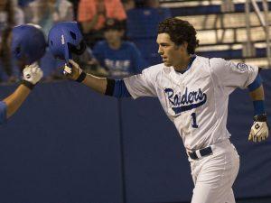 The MTSU Blue Raiders were defeated by the Vanderbilt Commodores 12-7 on Tuesday, March 24, 2015 at Reese Smith, Jr. field. The game brought the third-largest crowd in MTSU baseball history at 2,620 people. (MTSU Sidelines/Matt Masters)