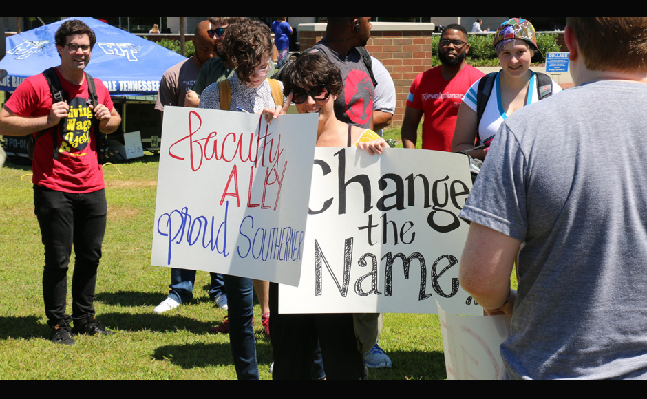 MTSU Students, Faculty and Alumni March to Change the Name of Forrest Hall