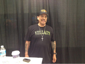 Danny Trejo takes a break from signing autographs. (MTSU Sidelines/Tanner Dedmon)