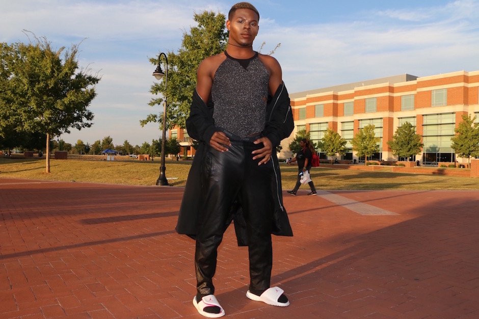 Anthony Mitchelle shows off his style on MTSU's campus in Murfreesboro, Tenn. on Tuesday, October 4, 2016. (MTSU Sidelines/ Aliyah Lyons)