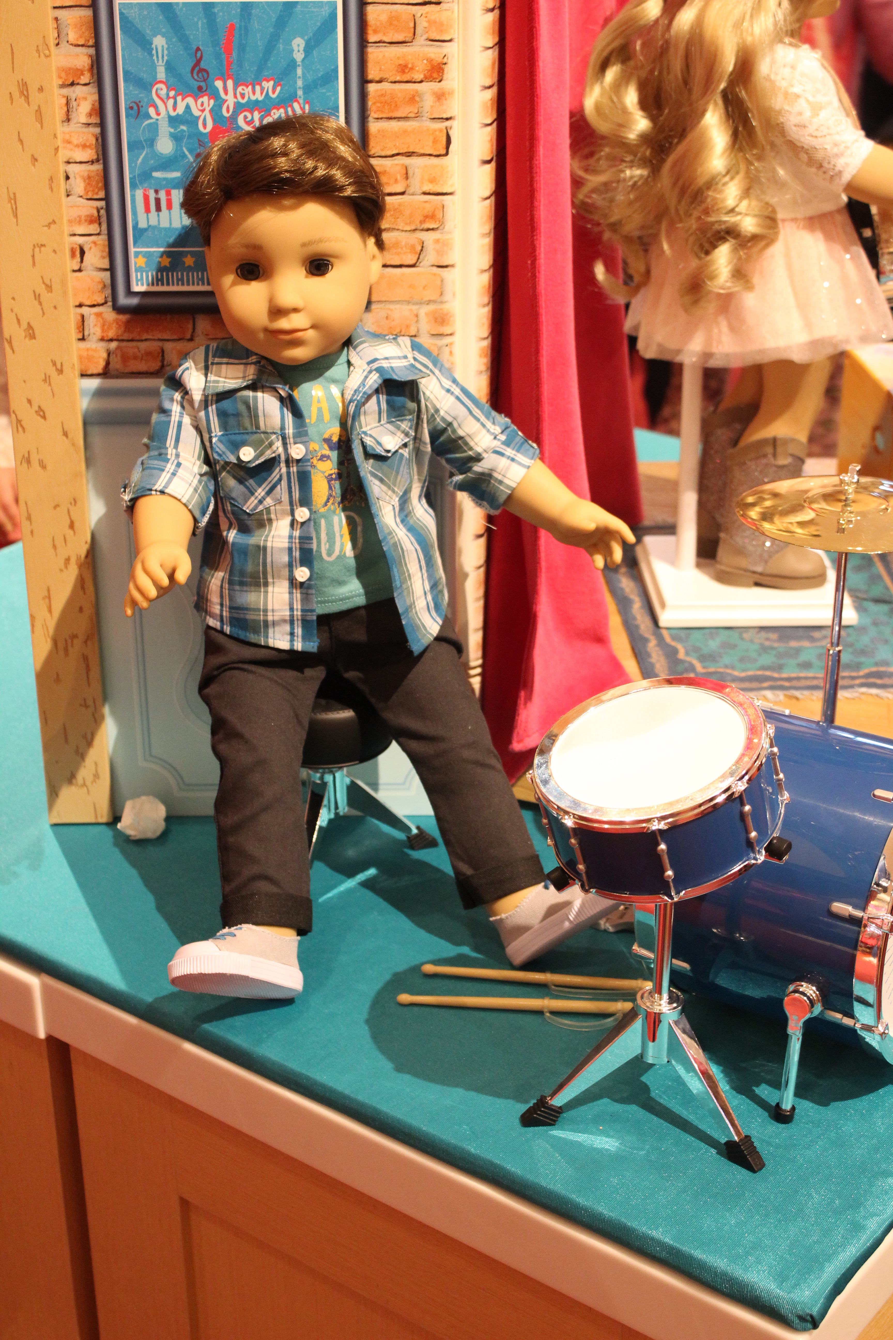 american girl logan drum set