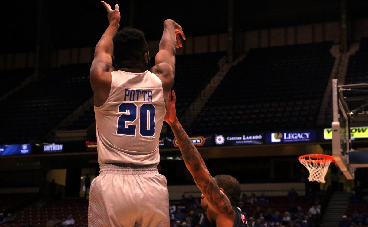 Giddy Potts scored 14 points during MTSU's win over UTSA on Thursday, March 9, 2017. (MTSU Sidelines/Tyler Lamb)