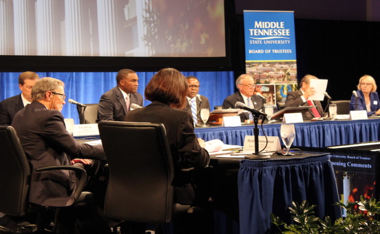 Board of Trustees meets on MTSU campus, discusses university growth, committee measures