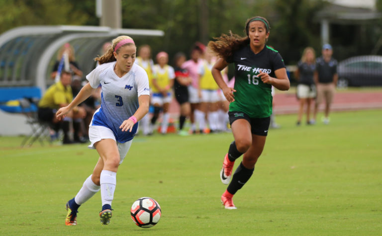 Soccer: Big performance by Peyton DePriest leads to shutout win for Blue Raiders