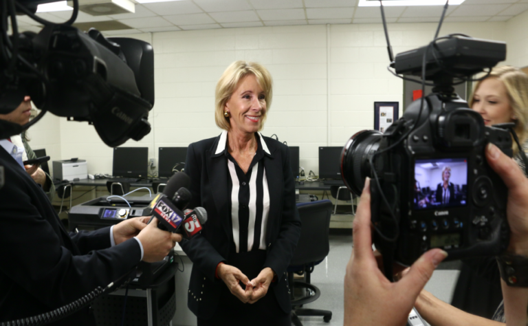 U.S. Secretary of Education Betsy DeVos visits high school in Murfreesboro to tour Career Technology Education programs