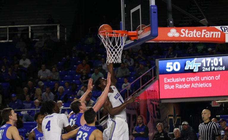 Men’s Basketball: ‘Big B’ making strides in big-time games for Blue Raiders
