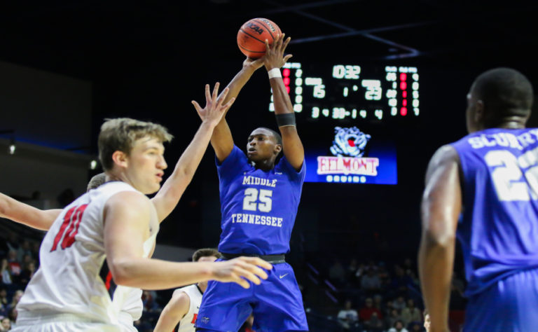 Men’s Basketball: Blue Raiders show growing pains in 92-73 loss to Belmont