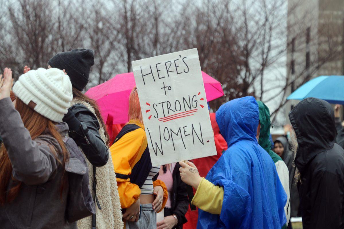 A supportive sign standing out from the wave of people at Nashville's Public Square Park on Saturday, Jan. 19, 2019. (MTSU Sidelines / Toriana Williams)