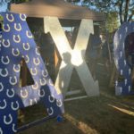 Alpha Chi Omega letters are displayed prominently to attract new members at Walnut Grove on Saturday, September 7, 2019. (2)