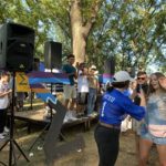 Dj artist Keith Pride and host Mike B enjoy the dancing crowed composed of MTSU students at Walnut Grove on Saturday, September 7, 2019.