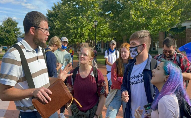 Street Preachers and Students Clash at MTSU