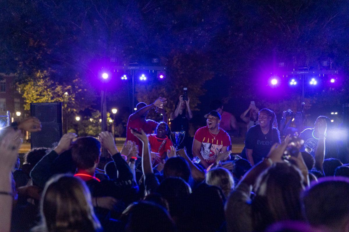 Students celebrate the start of the new semester at Crash the Commons. Photo by Bill Lickman