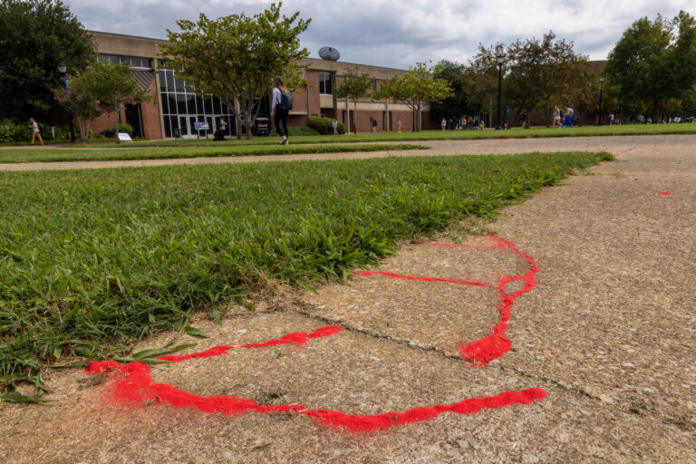 Students Raise Human Trafficking Awareness With Red Sand Art