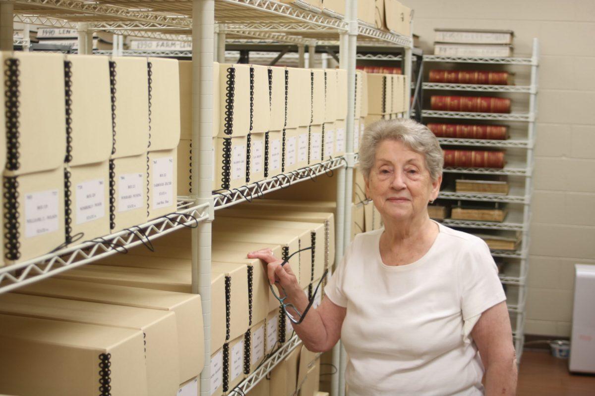 Judy Phillips with the Franklin County Archives remembers Awalt. Photo by Ethan Pickering.