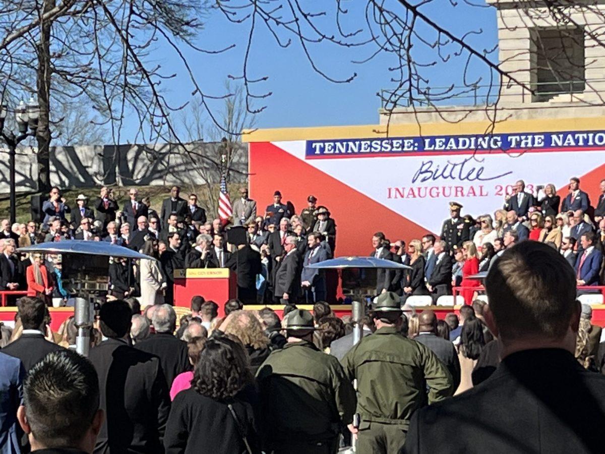 Gov Bill Lee takes the oath of office on Saturday, Jan 21, marking the beginning of his second term. (Photo by Jenene Grover)