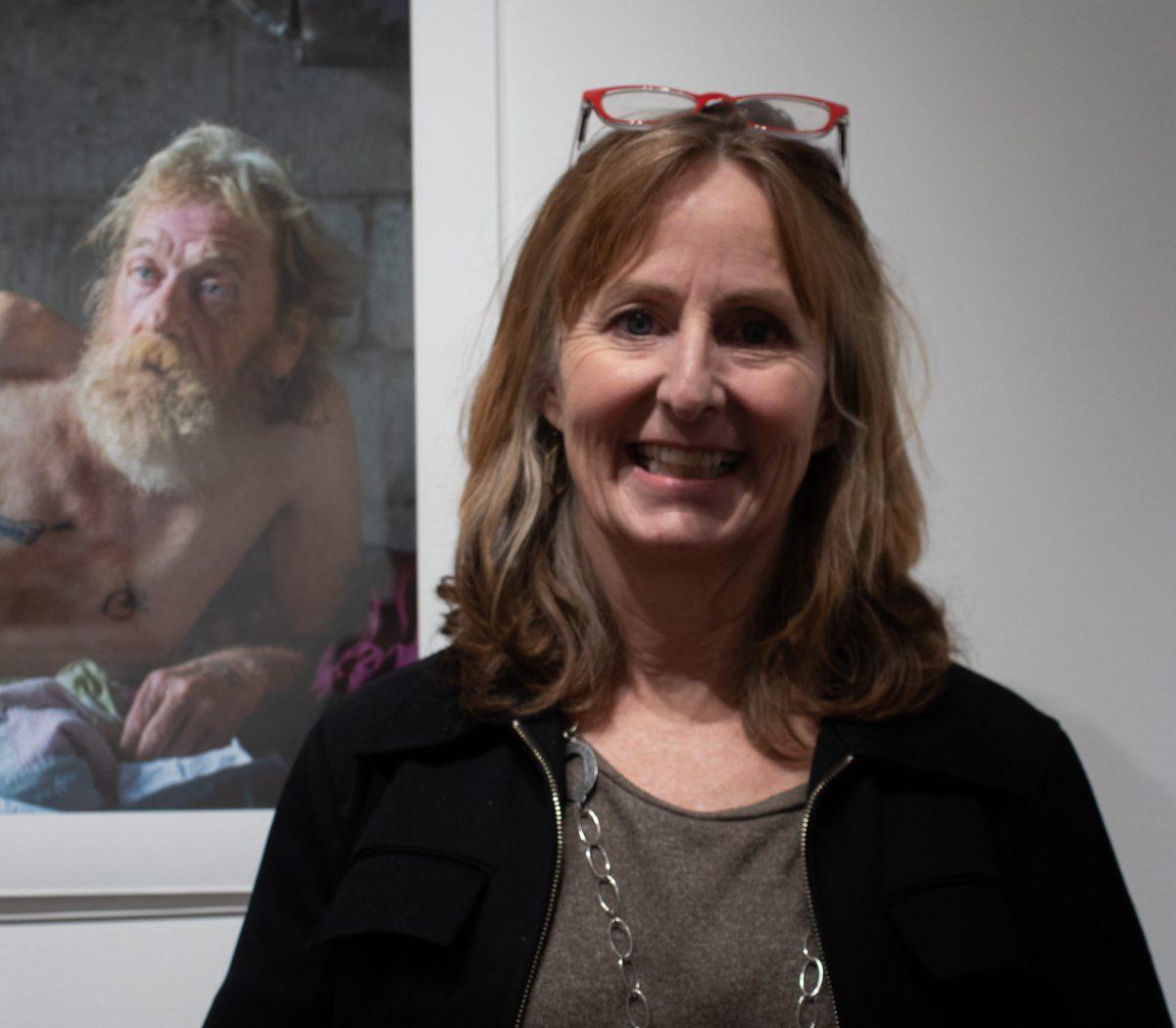 Tamara Reynolds at The Baldwin
Photographic Gallery in the Bragg Building. (Photo by Larry Rincon)