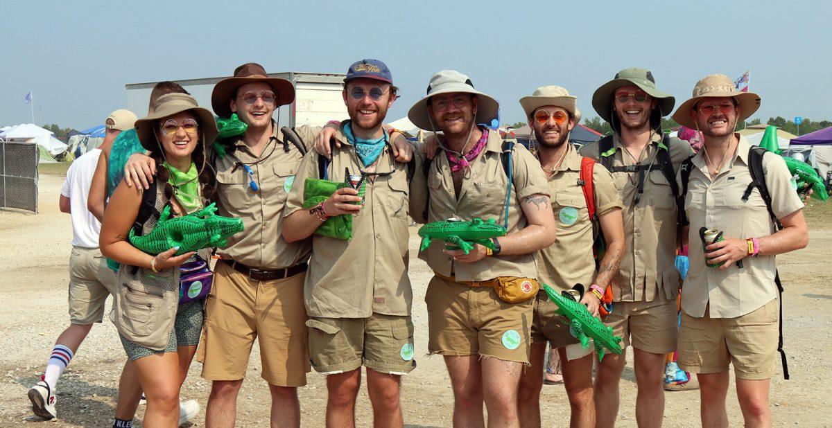 The crocodile hunters, from left to right: Amanda Ruesch, Connor Gibney, Ben Lowden, Max Himelhoch, Jordan Sykes, Ian Mcgraw, Sam Gray. 