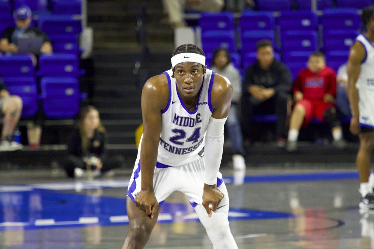 Guard Camryn Weston waits for the next play to start. (Photo by Khori Williams0