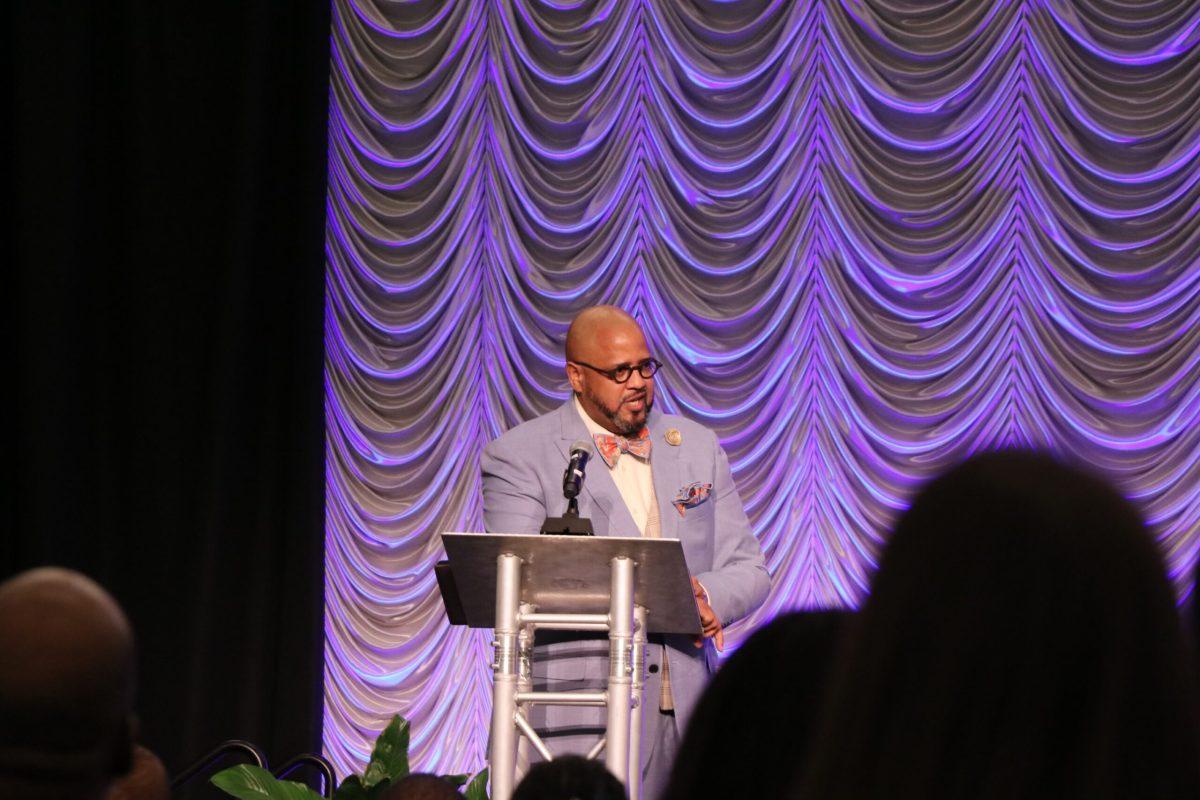 Dr. Cary Holman speaks at Unity Luncheon (Taken by Hannah Carley)