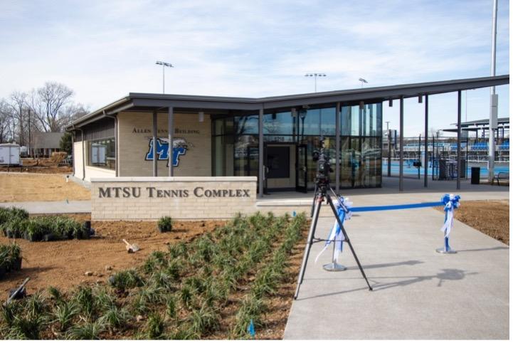 MTSU unveils its new outdoor tennis facility. (Photo by Savion Davis.) 