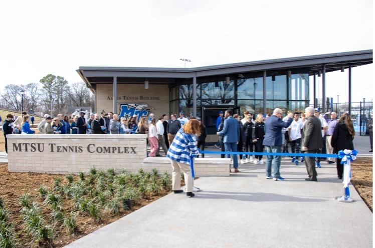 MTSU unveils new outdoor tennis facility. (Photo by Savion Davis.)