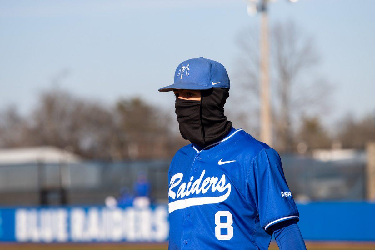 Gabe Jennings takes the field on a cold day. (Photo by Khori Williams)