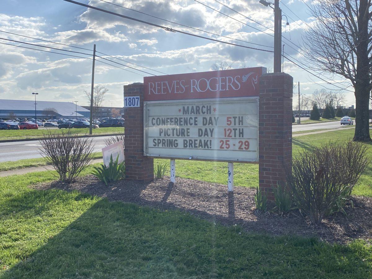 The sign of Reeves-Rogers Elementary, one of six Murfreesboro City Schools that was named a Tennessee Reward School.